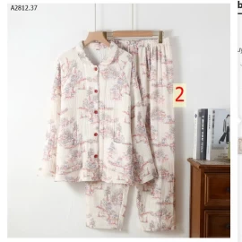 Bộ đồ ngủ nữ kiểu mới, chất liệu cotton dày dặn-Giá sỉ 398k