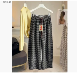 QUẦN ỐNG RỘNG KẺ SỌC LÓT LÔNG ANNA - sỉ 230k