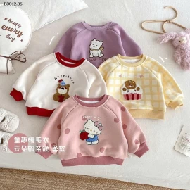 Áo nỉ trẻ em thêu họa tiết, áo len dày dặn - giá sỉ 149k