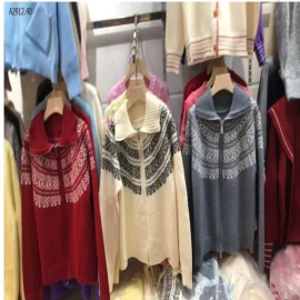 Áo khoác cardigan dệt kim có khóa kéo KANING Fair Isle Giá sỉ 248k 