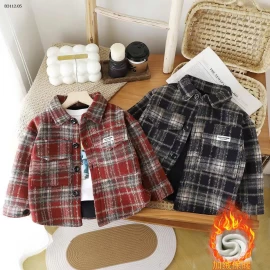 ÁO SƠ MI NỈ DẠ LÓT LÔNG BT-Giá sỉ  sz 80-110  : 125k sz 120-160 :   145k