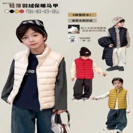 Áo khoác không tay lông vũ nhẹ, có gân  Elmo Baby Kids AMBB-Giá sỉ  sz 90-150 : 279k Sz 160 : 312k Sz 170 : 348k