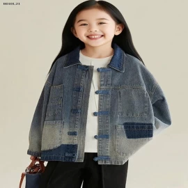 ÁO KHOÁC JEANS BÉ GÁI 1-Giá sỉ 208k