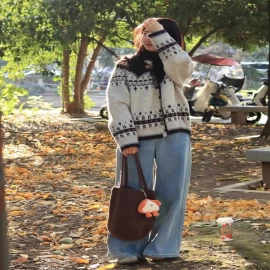 ÁO KHOÁC LEN CARDIGAN HOẠ TIẾT- sỉ 230k