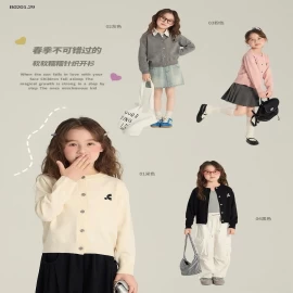 ÁO CARDIGAN LEN MỎNG AMBB 25A196 ĐÓNG CÚC -Giá sỉ sz 90-150: 153k  sz 160: 162k 