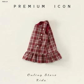 VÁY DẠ CARO ĐỎ PREMIUM - sỉ 155k