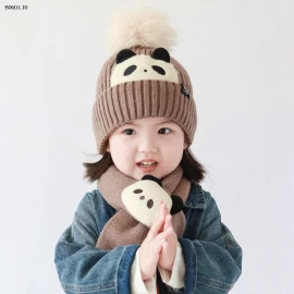 SET MŨ KÈM KHĂN CHO BÉ-Giá sỉ 145k