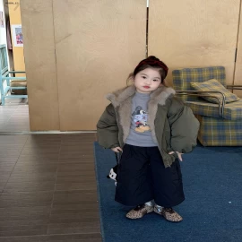 SET VINTAGE Áo khoác cổ lông màu xanh rêu quân đội phong cách hàn quốc-Giá sỉ  như sau Áo khoác :  330k  Quần : 210k Áo thun mặc trong : 145k