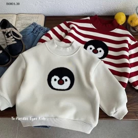 Áo nỉ lót lông cừu thêu họa tiết kiểu Hàn Quốc cho bé - sỉ giá 199k