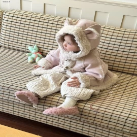 ÁO KHOÁC DA LỘN HỒNG CÚC GỖ-Giá sỉ 365k