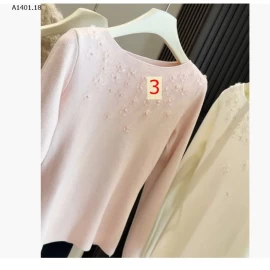 ÁO LEN HOA ĐÍNH HẠT CAO CẤP ANNA  sỉ 185k
