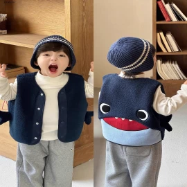 Áo gile cá mập cho bé-Giá sỉ 135k/c  