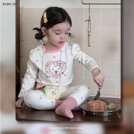 BỘ NGỦ GIỮ NHIỆT MẶC NHÀ CUTE CHO BÉ YÊU -Giá sỉ 145k