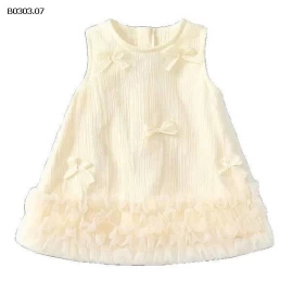 VÁY SÁT NÁCH HỌA TIẾT NƠ CHERRYCOCO - sỉ 234k