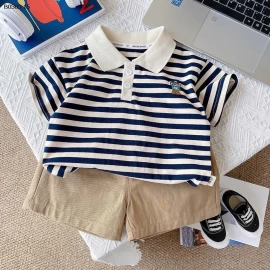 BỘ SHORT POLO KẺ CHO BT- sỉ 127k