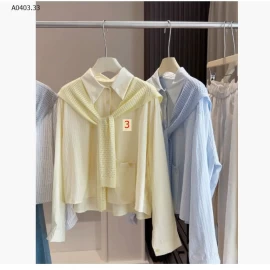 ÁO SƠ MI KÈM KHĂN ANNA - sỉ 220k