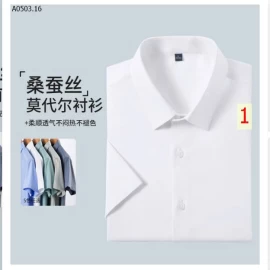 SƠ MI NAM CỘC TAY TƠ TẰM sỉ 215k