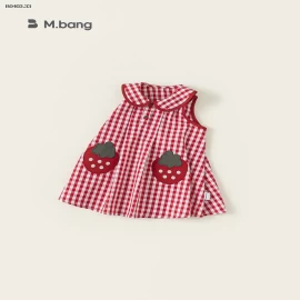 VÁY SÁT NÁCH KẺ CARO HÌNH DÂU TÂY CHO BG- sỉ 225k