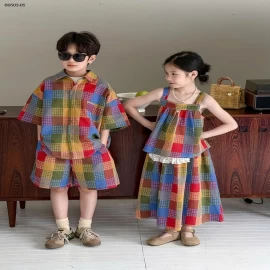 SET VÁY MAXI CARO SẮC MÀU-Giá sỉ 215k