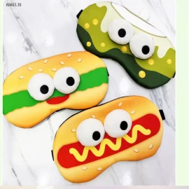 SET BỊT MẮT NGỦ HOẠT HÌNH HOTDOG CUTE  - sỉ 90k/set 2c chọn màu