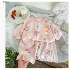 BỘ MẶC NHÀ CHO BÉ GÁI-Giá sỉ   sz 80-110: 73k/bộ, sz  120-150: 89k/bộ  (nhận đơn từ 2 bộ)