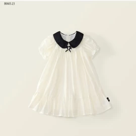 Đầm ngắn tay thanh lịch cho bé gái nhà premium -Giá sỉ 154k