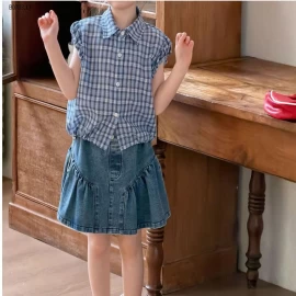 SƠ MI CARO MIX CV JEANS ĐUÔI CÁ-Giá sỉ sơ mi giá 147k, cv giá 192k