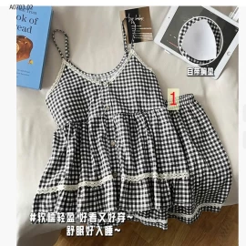 Bộ 2 dây sẵnn đệm ngực vải đũi  - sỉ 182k