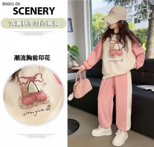 BỘ NỈ THU ĐÔNG  HÌNH GẤU SIZE ĐẠI BG-sỉ 153k