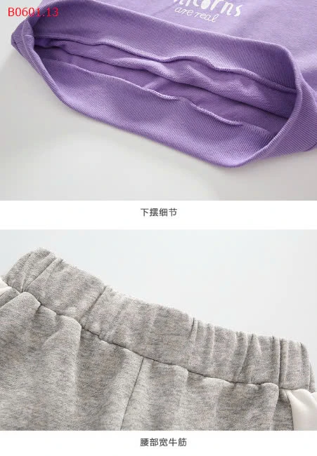 BỘ NỈ UNICORN BÉ GÁI SIZE ĐẠI-sỉ 135k