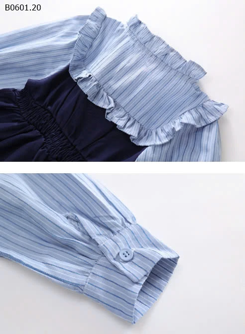 VÁY DÀI TAY MIX SƠMI BÉ GÁI -sỉ 130k