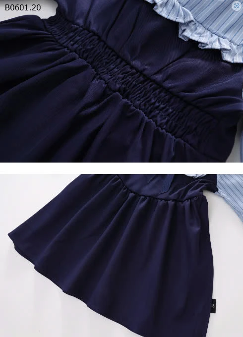 VÁY DÀI TAY MIX SƠMI BÉ GÁI -sỉ 130k