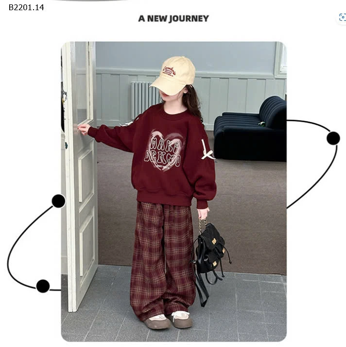 BỘ NỈ ĐỎ TRÁI TIM BÉ-sỉ 180k