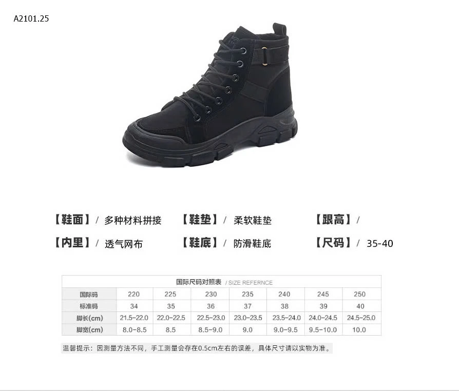 GIÀY CAO CỔ CÁ TÍNH CHO NỮ-sỉ 155k