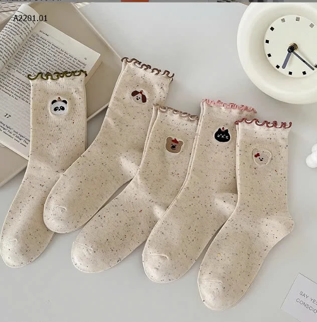 SET 5 ĐÔI TẤT NỮ-sỉ 46k/set 5 đôi mix mẫu 