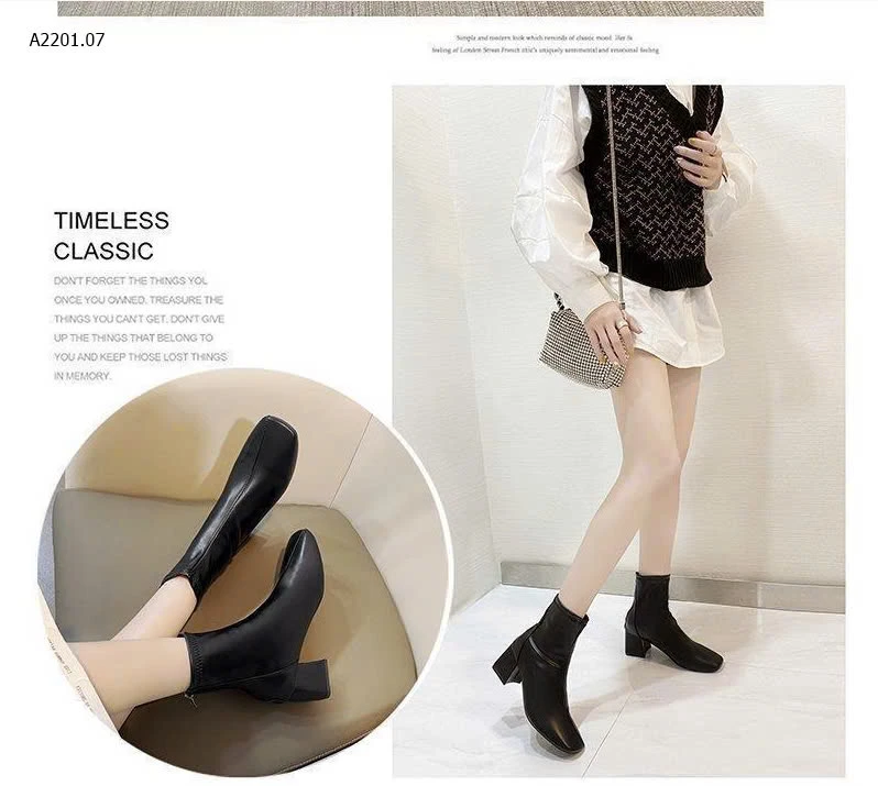 BOOT CAO GÓT VUÔNG CHO NỮ-sỉ 127k 