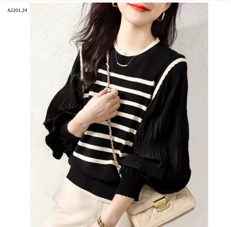 ÁO LEN NỮ PHỐI TAY VOAN-sỉ 138k