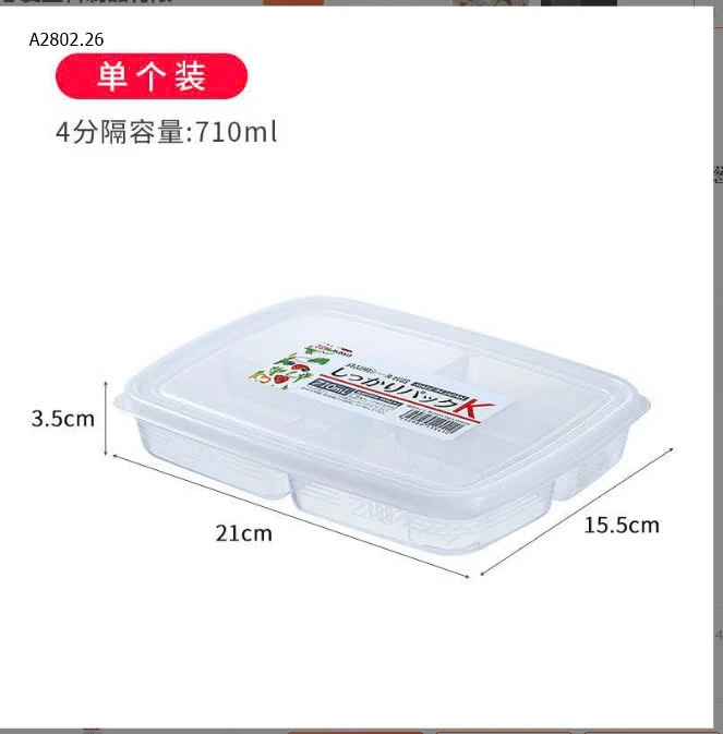 SET 5 HỘP ĐỰNG CHIA NGĂN-sỉ 85k/set 5c