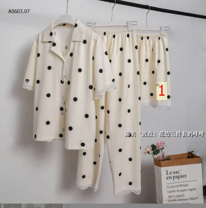 SET BỘ NGỦ NỮ VIỀN REN 3 MÓN -sỉ 153k