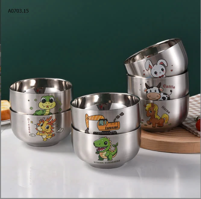 BÁT INOX CHO BÉ ĂN NGON -sỉ 52k