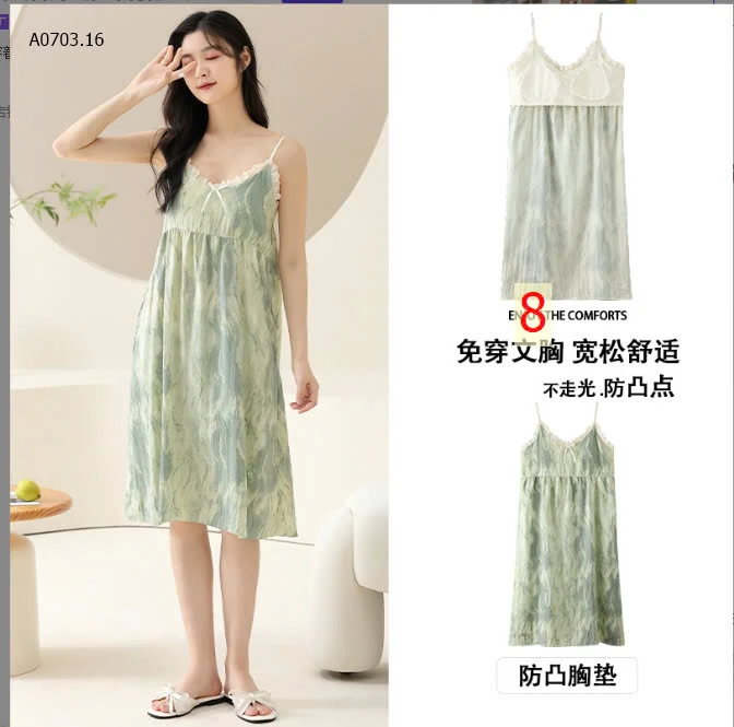 VÁY NGỦ HAI DÂY KÈM BRA-sỉ 145k