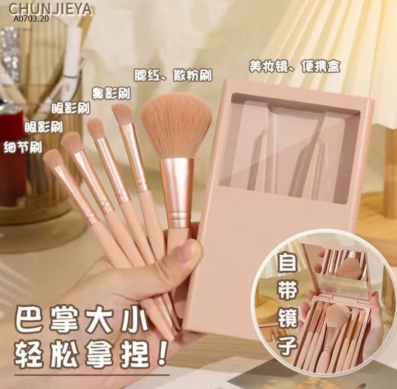 Set cọ 5 cây đủ từ cọ nền, má hồng, môi, mắt, -sỉ 50/set 