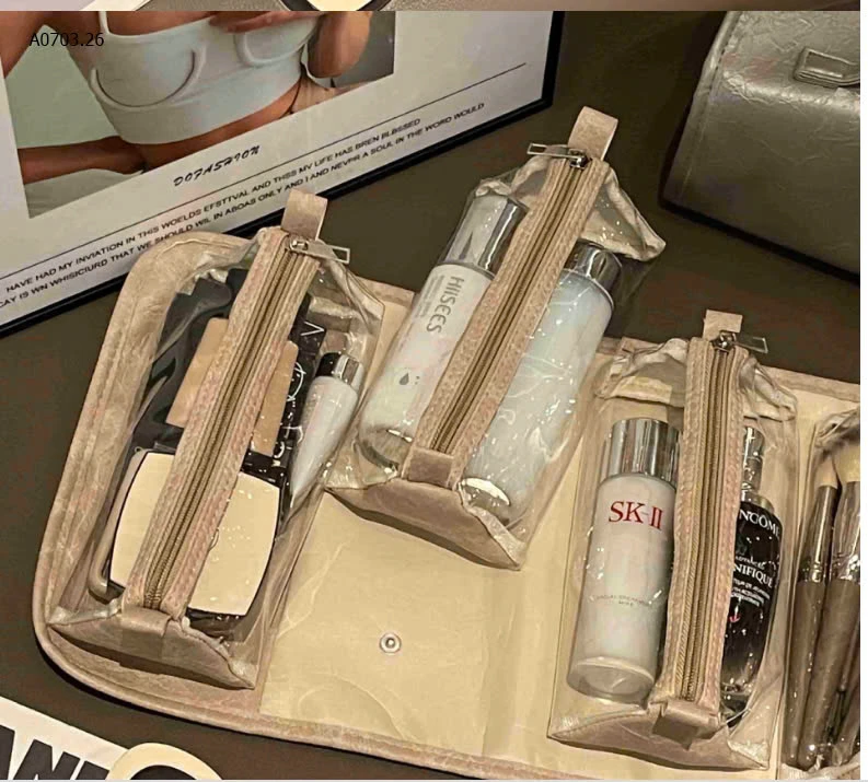 TÚI ĐỰNG MĨ PHẨM ĐỒ CÁ NHÂN GẤP GỌN -sỉ 85k