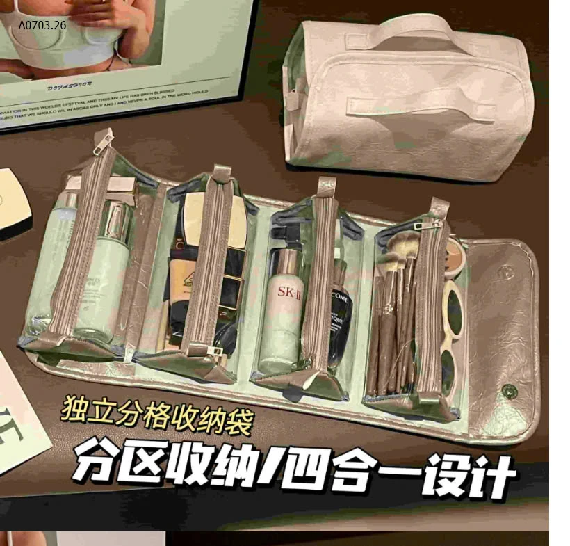 TÚI ĐỰNG MĨ PHẨM ĐỒ CÁ NHÂN GẤP GỌN -sỉ 85k