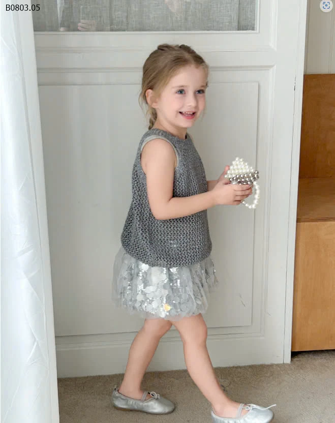 SET ÁO LEN BA LỖ MIX CHÂN VÁY BG-sỉ 186k