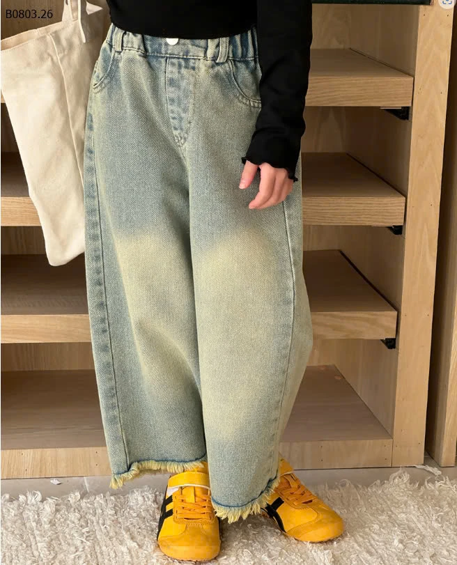 JEANS ỐNG RỘNG TUA GẤU-sỉ 165k