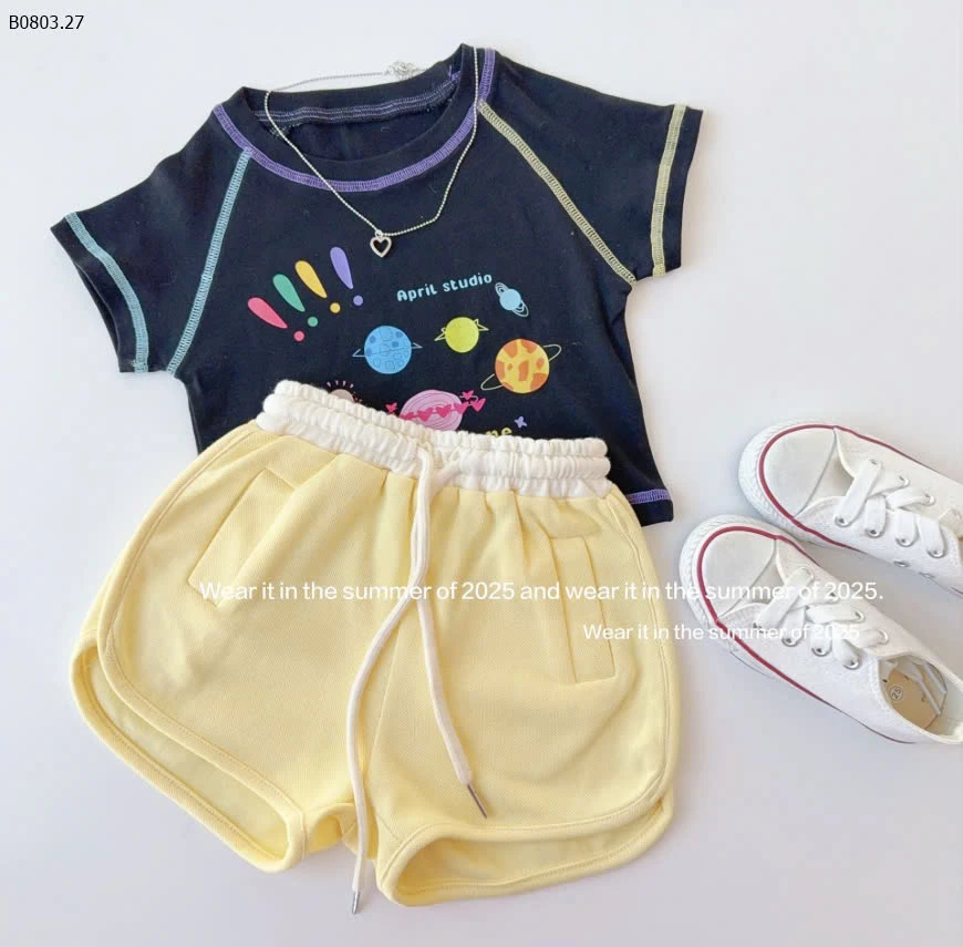 ÁO THUN VIỀN PHỐI MÀU CUTE CHO BÉ-sỉ 107k