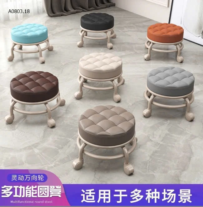 GHẾ TRÒN XOAY BỆT CÓ BÁNH XE-sỉ 90k