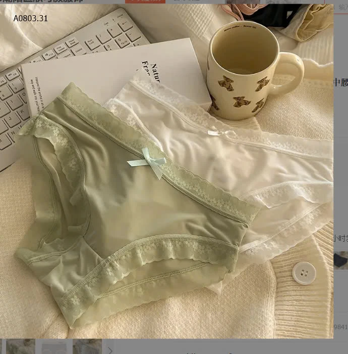 SET 10 QUẦN CHIP VIỀN REN MIX MÀU -sỉ 135k/set 10c mix màu