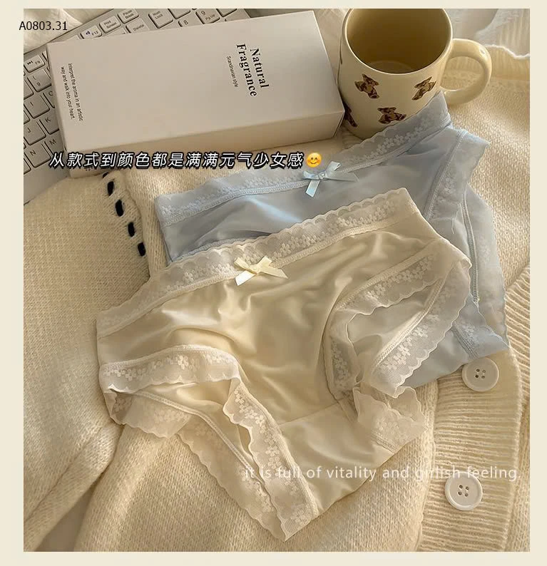 SET 10 QUẦN CHIP VIỀN REN MIX MÀU -sỉ 135k/set 10c mix màu